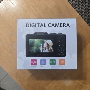 Digital Camera with Flip Screen - Black and White